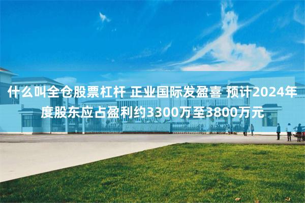 什么叫全仓股票杠杆 正业国际发盈喜 预计2024年度股东应占盈利约3300万至3800万元