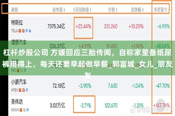 杠杆炒股公司 方媛回应三胎传闻，自称家里备纸尿裤用得上，每天还要早起做早餐_郭富城_女儿_朋友