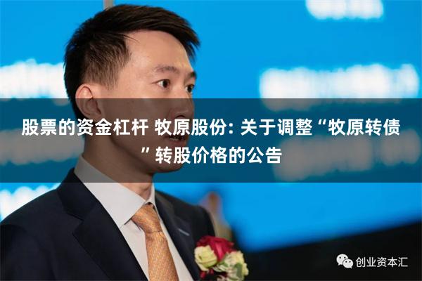 股票的资金杠杆 牧原股份: 关于调整“牧原转债”转股价格的公告
